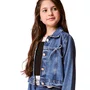 Jaqueta Jeans Com Lacinhos Azul Escuro Momi
