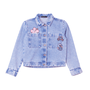 Jaqueta Jeans Com Patchs Stitch Anime