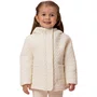 Jaqueta Puffer Corações  e Mini Paetês Off White Petit Cherie