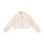 Jaqueta Sarja Babadinho Laços Bege Claro Pituchinhus