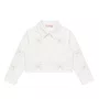 Jaqueta Sarja Multi Lacinhos Bordados Off White Pituchinhus