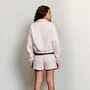 Jaqueta Tweed Tricot Rosa Quartzo Authoria