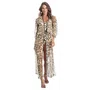Kaftan Onça Tule Bege Daniela Tombini