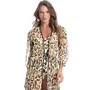 Kaftan Onça Tule Bege Daniela Tombini