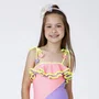 Maiô Infantil Julia Babados Zig Zag Siri Kids