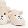 Pantufa Urso Adulto Fleece Off White Cor com Amor