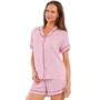 Pijama Aberto Curto Love Sweet Pink Cor Com Amor