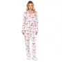 Pijama Aberto Feminino Longo em Satinê com Botões Tied In Magic Lua Luá