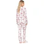 Pijama Aberto Feminino Longo em Satinê com Botões Tied In Magic Lua Luá