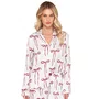 Pijama Aberto Feminino Longo em Satinê com Botões Tied In Magic Lua Luá
