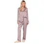 Pijama Aberto Feminino Longo em Satinê Stillness Lua Luá