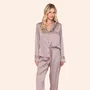 Pijama Aberto Feminino Longo em Satinê Stillness Lua Luá