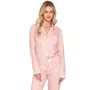 Pijama Aberto Feminino Longo Poá Bordado Lovely Lua Lua