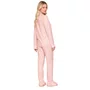 Pijama Aberto Feminino Longo Poá Bordado Lovely Lua Lua