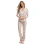 Pijama Aberto Longo Babi Xadrez Rosa Daniela Tombini