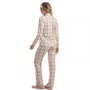 Pijama Aberto Longo Babi Xadrez Rosa Daniela Tombini