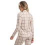 Pijama Aberto Longo Babi Xadrez Rosa Daniela Tombini