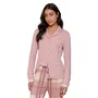 Pijama Aberto Longo Rosa Delicacy Lua Lua