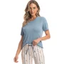 Pijama Capri Flor Azul Claro Daniela Tombini