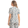 Pijama Capri Folhas Azul Medio Daniela Tombini