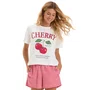 Pijama Curto Feminino Cerejinha Vichy Cor Com Amor