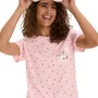 Pijama Curto Feminino Corações Cat e Dog Cor Com Amor