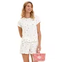 Pijama Curto Feminino Frutinhas Branco Cor Com Amor