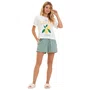 Pijama Curto Feminino Limão Vichy Cor Com Amor
