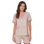 Pijama Curto Femino Seren Bege Lua Lua