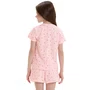 Pijama Curto Infantil Menina Corações Cat e Dog Cor Com Amor