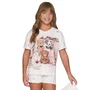 Pijama Curto Infantil Menina Hiden Place Lua Lua