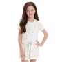 Pijama Curto Infantil Menina Sorvetinho Cor Com Amor