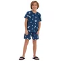 Pijama Curto Infantil Menino Espaço Navy Cor Com Amor