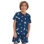 Pijama Curto Infantil Menino Espaço Navy Cor Com Amor