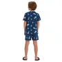 Pijama Curto Infantil Menino Espaço Navy Cor Com Amor