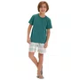 Pijama Curto Infantil Menino Verde Xadrez Cor Com Amor