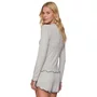 Pijama Curto Manga Longa Comfort Night Sky Geada Lua Lua
