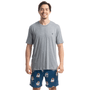 Pijama Curto MAsculino Lyla Ski Mescla Azul Daniela Tombini