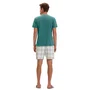 Pijama Curto Masculino Verde Xadrez  Cor Com Amor