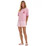Pijama Curto Rosa Cerejinha Listra Cor Com Amor