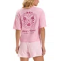 Pijama Curto Rosa Cerejinha Listra Cor Com Amor