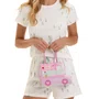 Pijama Curto Sorvetinhos Branco Cor Com Amor