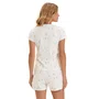 Pijama Curto Sorvetinhos Branco Cor Com Amor