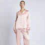 Pijama Feminino Cetim Manga Longa Rosê Revedenfant
