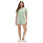 Pijama Feminino Curto Poás e Corações Verde Cor com Amor