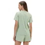 Pijama Feminino Curto Poás e Corações Verde Cor com Amor