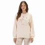 Pijama Feminino Moletinho Flanelado Ursos Abraço Cor com Amor