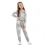 Pijama Infantil Menina Xadrez Cinza Cor Com Amor