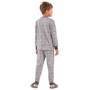 Pijama Infantil Menino Xadrez Cachorro Cinza Cor Com Amor