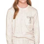 Pijama Jogger Kids Feminino Xadrez Slow Down Lua Lua